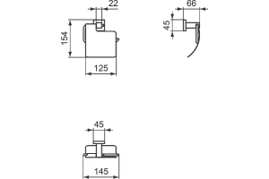 Держатель для туалетной бумаги Ideal Standard Iom Square (E2191AA) - 2