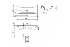 Раковина Cersanit Como 80 - 3