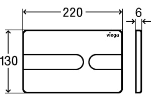 773069 Prevista Панель смыва для унитазов Visign for style 23, пластик, хром матовый, модель 8613.1 - 3