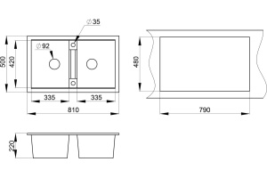 Мойка кухонная Granula GR-8101 шварц - 2