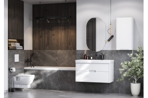 Комплект мебели Aquaton Оливия 90 белый матовый