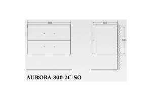 Тумба под раковину Belbagno Aurora 80 светлое дерево - 3
