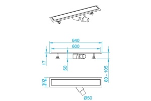 Душевой лоток RGW SDR-31 60 на ножках черный - 3