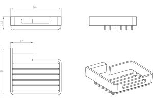 Мыльница Boheme Q 10959-MG matt gold - 2