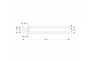 Полотенцедержатель Hansgrohe Logis 40512000 двойной - 2