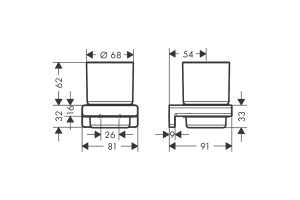 Стакан Hansgrohe AddStoris матовый черный 41749670 - 2