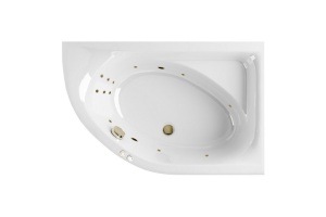 Ванна акриловая Excellent Aquaria Line 170x110 R с гидромассажем белый - бронза