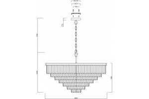 Подвесная люстра Maytoni Revero MOD085PL-16CH - 3