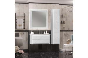 Зеркало с подсветкой Opadiris Луиджи 100 белый матовый - 3