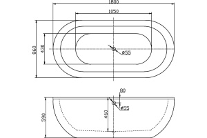 Акриловая ванна BelBagno BB13-1800 - 3