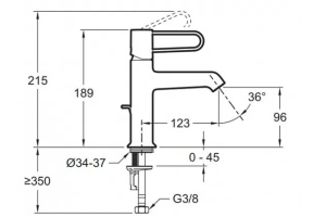 Смеситель для раковины Jacob Delafon Odeon Rive Gauche белый - золото - 2