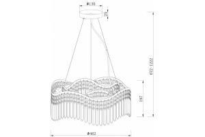 Подвесная люстра Maytoni Gracia DIA201PL-06G - 2