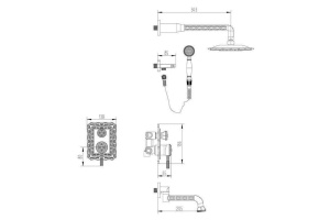 Душевой комплект Zorg Antic A 104DS-BR - 2