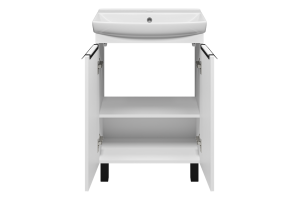 Тумба под раковину Misty Клермонт 60 белая матовая - 2