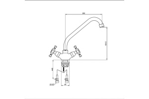 Смеситель Kaiser Carlson 11077 для кухонной мойки - 2