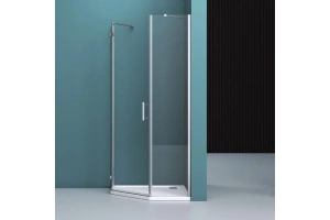 Душевой уголок BelBagno Kraft 90х90 L профиль хром стекло прозрачное - 2