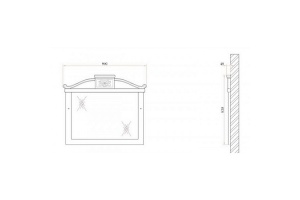 Зеркало Belbagno Privamera 99х83 белый античный (BB45S/WA) - 3