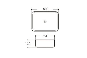 Раковина накладная Aquatek Вега 50 белый (AQ5515-00) - 2