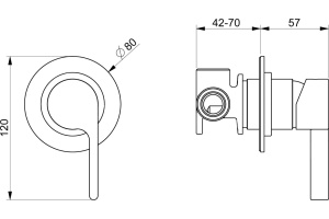 Смеситель Webert DoReMi DR880101015 С ВНУТРЕННЕЙ ЧАСТЬЮ, хром - 2