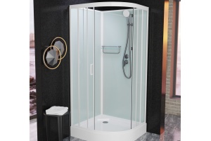 Душевая кабина Frank F408 White б/к  Без крыши низкий поддон - 2