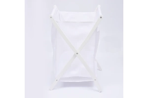 Корзина для белья Wasserkraft Nau светлое дерево - белый - 3