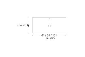 Столешница под раковину Armadi Art Vallessi 80 черный - 2
