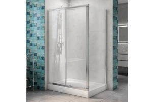 Душевой уголок BelBagno Due 120x80 профиль хром стекло прозрачное