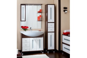 Зеркало-шкаф Бриклаер Бали 90 венге, белый глянец, L - 2