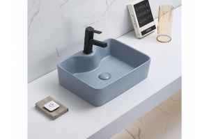 Раковина накладная CeramaLux NC 48.5 см голубой матовый (7291MHL-4)  - 2
