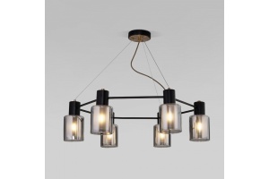 Подвесная люстра Eurosvet Notion 70219/6 черный/античная бронза