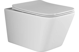Комплект подвесного унитаза с инсталляцией Ceramica Nova Metric с кнопкой Flat черной матовой - 2