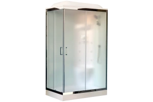 Душевая кабина Royal Bath 120x80 R стекло матовое задняя стенка белая с гидромассажем