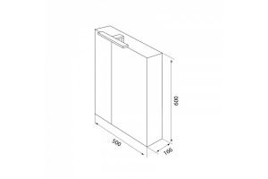 Зеркало-шкаф IDDIS Mirro 50 двухдверный (MIR5002i99) - 3