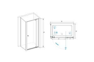Душевой уголок RGW Passage 70х80 хром стекло прозрачное - 2