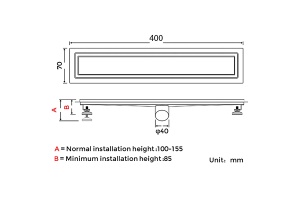 Душевой лоток Gappo хром с решеткой под плитку - 3