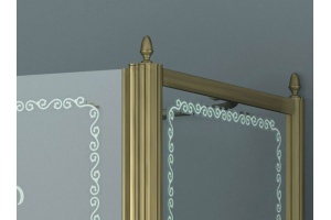 Душевой уголок Cezares Retro A P1 90 CP Br L - 3