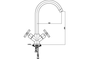 Смеситель для кухни GPD Nino хром - 2