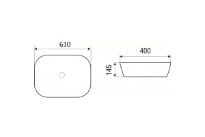 Раковина накладная Weltwasser WW Elbach 21434 61 белый (10000003847) - 2