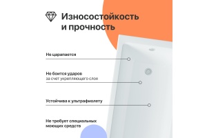 Акриловая ванна DIWO Казань 170x70 с каркасом - 2
