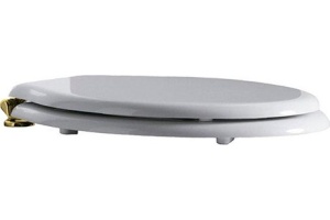 Крышка-сиденье Simas Londra LO007 белая, с микролифтом, петли золото - 2