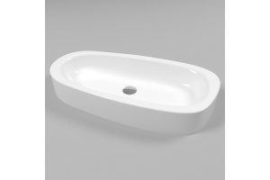 Раковина накладная Whitecross Moonstone E 70х35 белая глянцевая