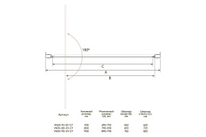 Душевая дверь Veconi Vianno VN-33 80 см профиль хром (VN33-80-01-C7) - 2