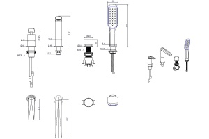 Смеситель Boheme Venturo 380-B на борт ванны - 2