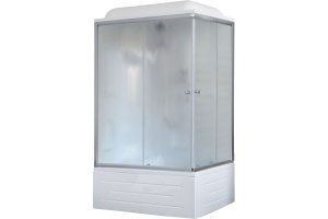 Душевая кабина Royal Bath 100х80 левая белая стекло матовое