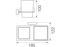 Стакан Veragio Ramba VR.RMB-4943.CR с мыльницей - 2