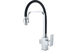 Смеситель для кухонной мойки Zorg 341 хром, черный (ZR 341-6 YF)