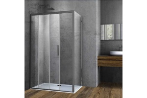 Душевой уголок Vincea Soft 120х90 профиль темный хром стекло прозрачное