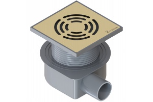 Душевой трап Armadi Art Smart Design 10х10 с решеткой золото