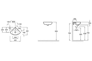 Рукомойник Jacob Delafon Odeon Up E4733 угловой - 2