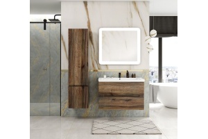 TECHNO Шкаф подвесной, фасады асимметричные, Дуб бомонд Лофт 400x300x1600, AM-Techno-1600-AC-SO-LW646-L